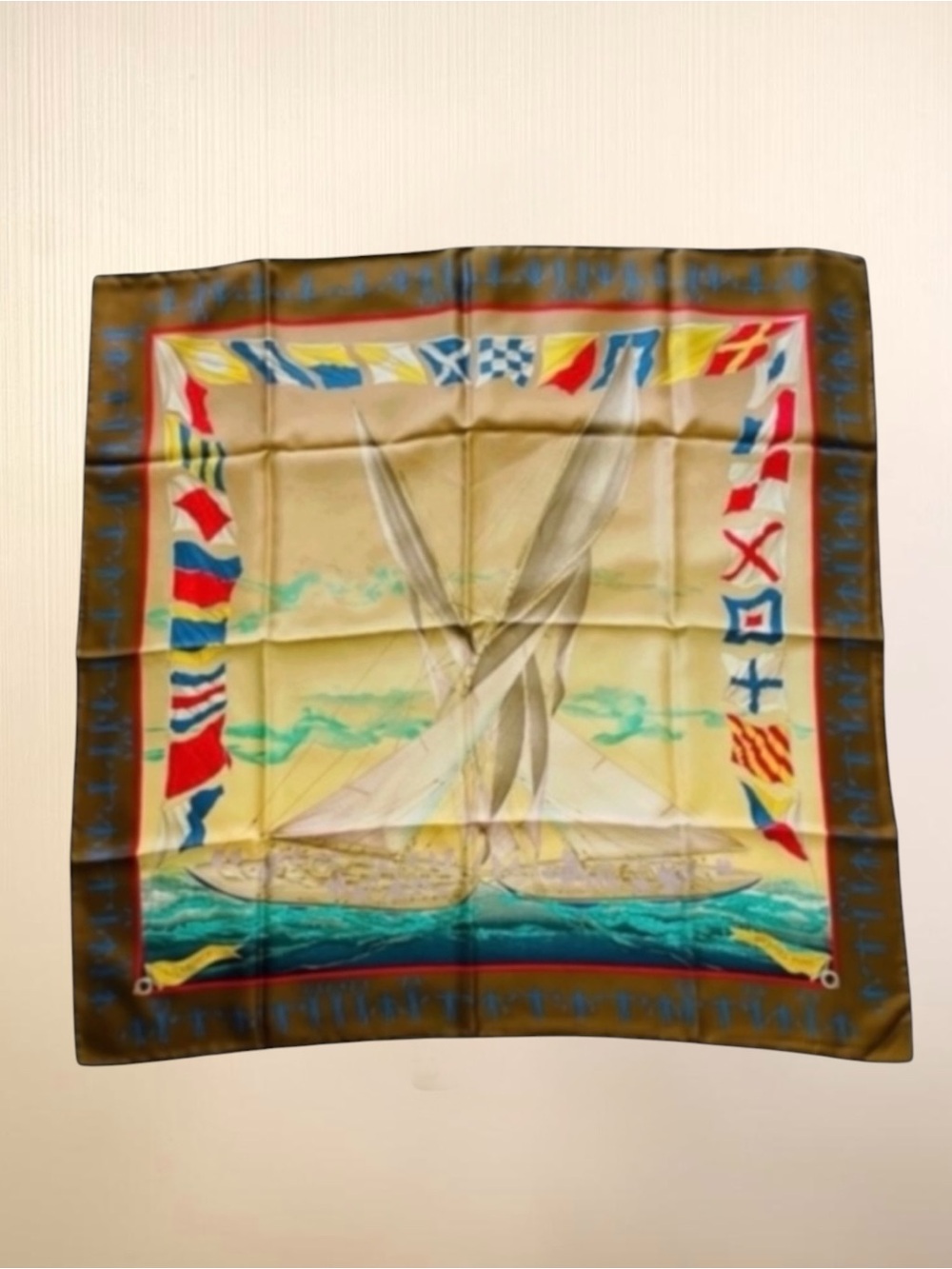 Hermes En Course Silk Twill Scarf View 3
